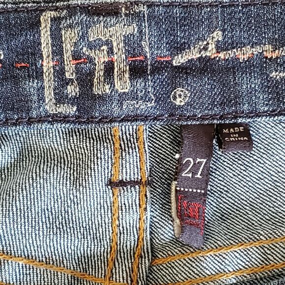 iT Jeans Womens Size 27 Diva Flared Low Rise Dark Wash Stretch 26x32 - Picture 9 of 12